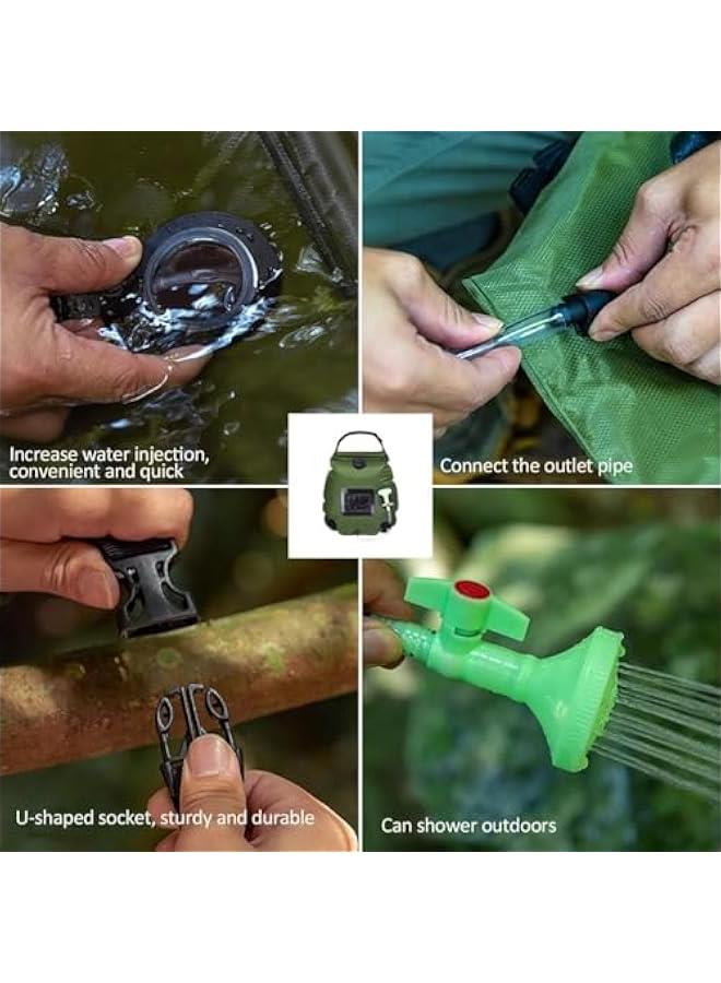 هوكور HOOKOR Solar Shower Bag, 5 Gallons/20L Portable Camping Shower Bag with Removable Hose and On-Off Switchable Shower Head for Summer Camping Beach Swimming Outdoor Traveling Hiking - Image 4