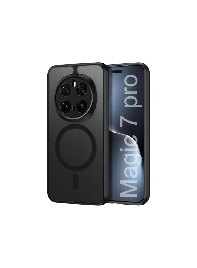 Compatible with Honor Magic 7 Pro Case Cover,Compatible with MagSafe,Compatible with Honor Magic7 Pro 5G PTP-AN10 Built-in Magnetic Anti-Shock Cell Phone Case Black - Image 1