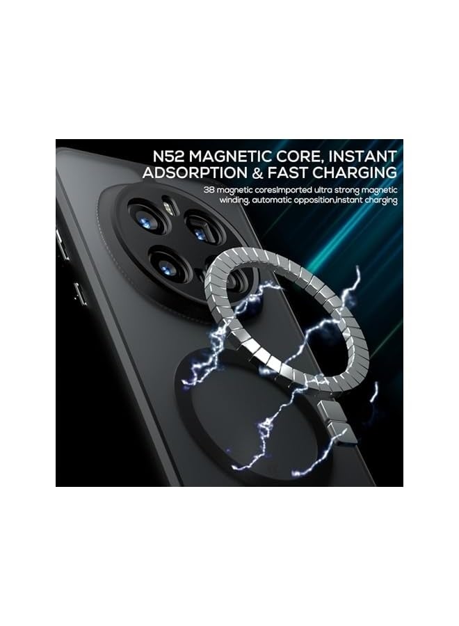 Compatible with Honor Magic 7 Pro Case Cover,Compatible with MagSafe,Compatible with Honor Magic7 Pro 5G PTP-AN10 Built-in Magnetic Anti-Shock Cell Phone Case Black - Image 2