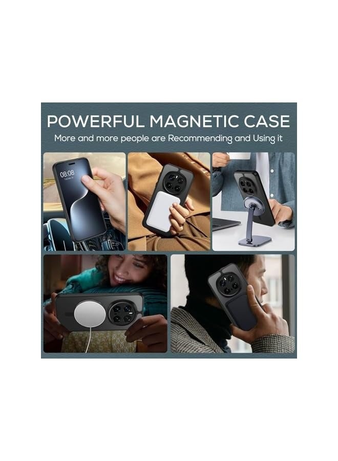 Compatible with Honor Magic 7 Pro Case Cover,Compatible with MagSafe,Compatible with Honor Magic7 Pro 5G PTP-AN10 Built-in Magnetic Anti-Shock Cell Phone Case Black - Image 4