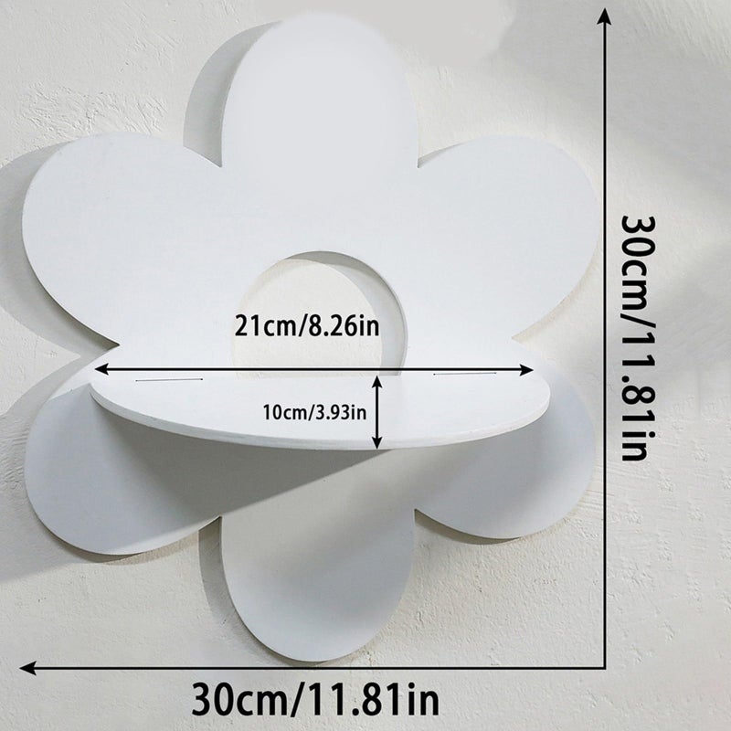 Ms10293 Bohemian Flower Shape Wall Shelf With Crystal Accent For Home Decoration - Image 4