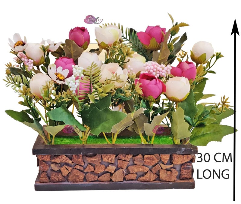 ARTSY® Artificial Flowers Plant with Pot for Home Decor, Office Decor, Craft and DIY, Combo, Plant with Pot, Multicolor, 1 Piece - Image 3