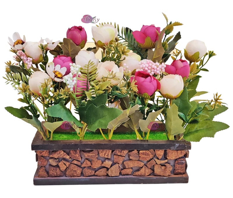 ARTSY® Artificial Flowers Plant with Pot for Home Decor, Office Decor, Craft and DIY, Combo, Plant with Pot, Multicolor, 1 Piece - Image 2