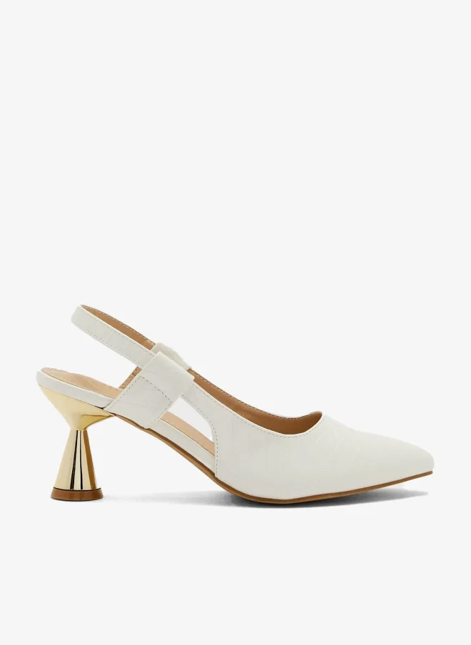 ELLA Criss Cross Print Pointed Pump