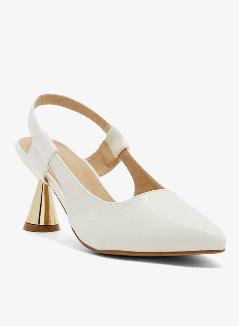 ELLA Criss Cross Print Pointed Pump