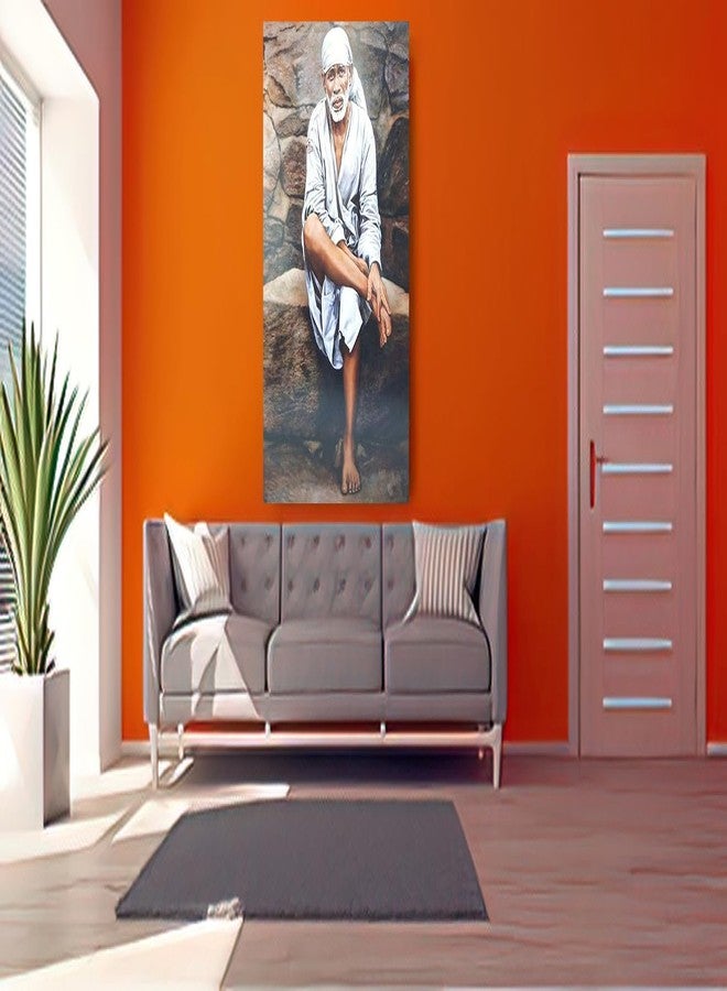 wallpics® Shirdi Saibaba Painting Poster Fully Waterproof Vinyl Sticker Print for Living Room,Bedroom,Office,Kids Room,Hall (24X36) can1151-3 - Image 4