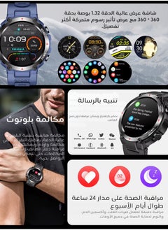 Tetra R2 Smart Watch Original 100 exercise modes Men Sports Fitness Tracker Bluetooth Call Blue - pzsku/ZC762F3FE7252606E8706Z/45/_/1739381921/ca652bfc-e9f4-4ca0-b5b6-691a9ccd77ed