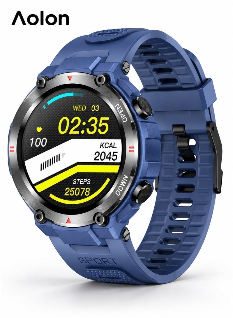 AOLON G3 Smartwatch with 1.32-inch TFT screen, Bluetooth calls and music, heart rate, oxygen, and sleep monitoring, pedometer, water resistance, smart notifications, and camera control. - Image 1