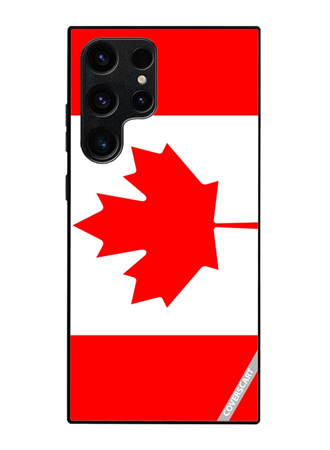 COVERSCART Protective Case Cover For Samsung Galaxy S24 Ultra Canada Flag Design Multicolour