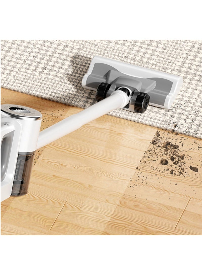 باندا مكنسة كهربائية لاسلكية للتنظيف الجاف والرطب مع وظيفة المسح، بثلاثة أوضاع: إزالة عث الغبار/السحب/الاستخدام اليدوي، حماية من الأشعة فوق البنفسجية بنسبة 99.9% ضد العث، مكنسة عصا فائقة الخفة، مع ملحقات متعددة، مثالية للاستخدام المنزلي، هادئة للغاية، قاعدة شحن سهلة التركيب. - Image 3