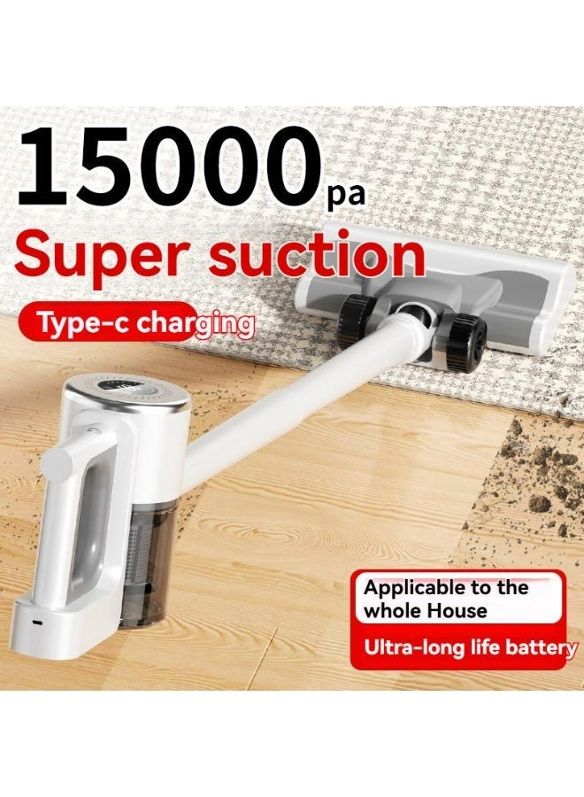 باندا مكنسة كهربائية لاسلكية للتنظيف الجاف والرطب مع وظيفة المسح، بثلاثة أوضاع: إزالة عث الغبار/السحب/الاستخدام اليدوي، حماية من الأشعة فوق البنفسجية بنسبة 99.9% ضد العث، مكنسة عصا فائقة الخفة، مع ملحقات متعددة، مثالية للاستخدام المنزلي، هادئة للغاية، قاعدة شحن سهلة التركيب. - Image 2