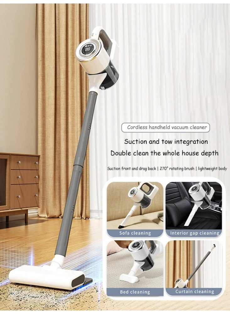 Panda Wet & Dry Cordless Vacuum Cleaner With Mopping Function 3 Mode Dust Mite  Removal/Dragging/Handheld,UV99.9% Mite, Super-Light Stick Vacuum,with Multi-Attachments Ideal for Home Use,Ultra-Quiet, Install-Free Charging Dock - Image 3