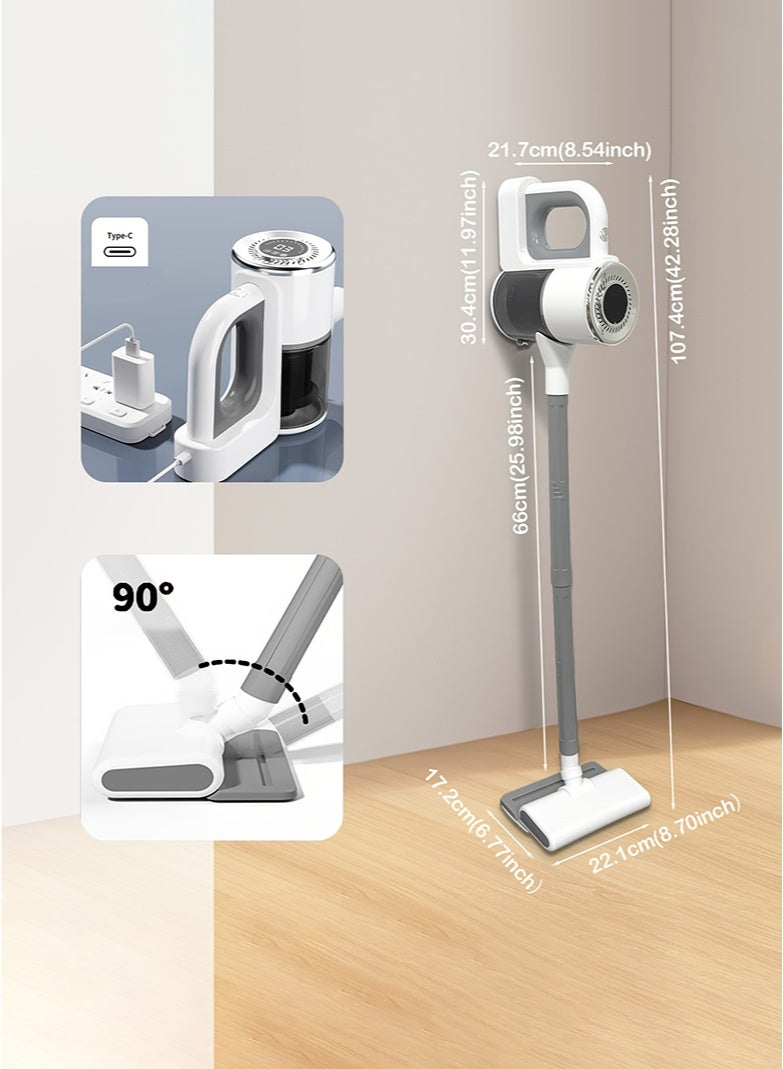 Panda Wet & Dry Cordless Vacuum Cleaner With Mopping Function 3 Mode Dust Mite  Removal/Dragging/Handheld,UV99.9% Mite, Super-Light Stick Vacuum,with Multi-Attachments Ideal for Home Use,Ultra-Quiet, Install-Free Charging Dock - Image 2