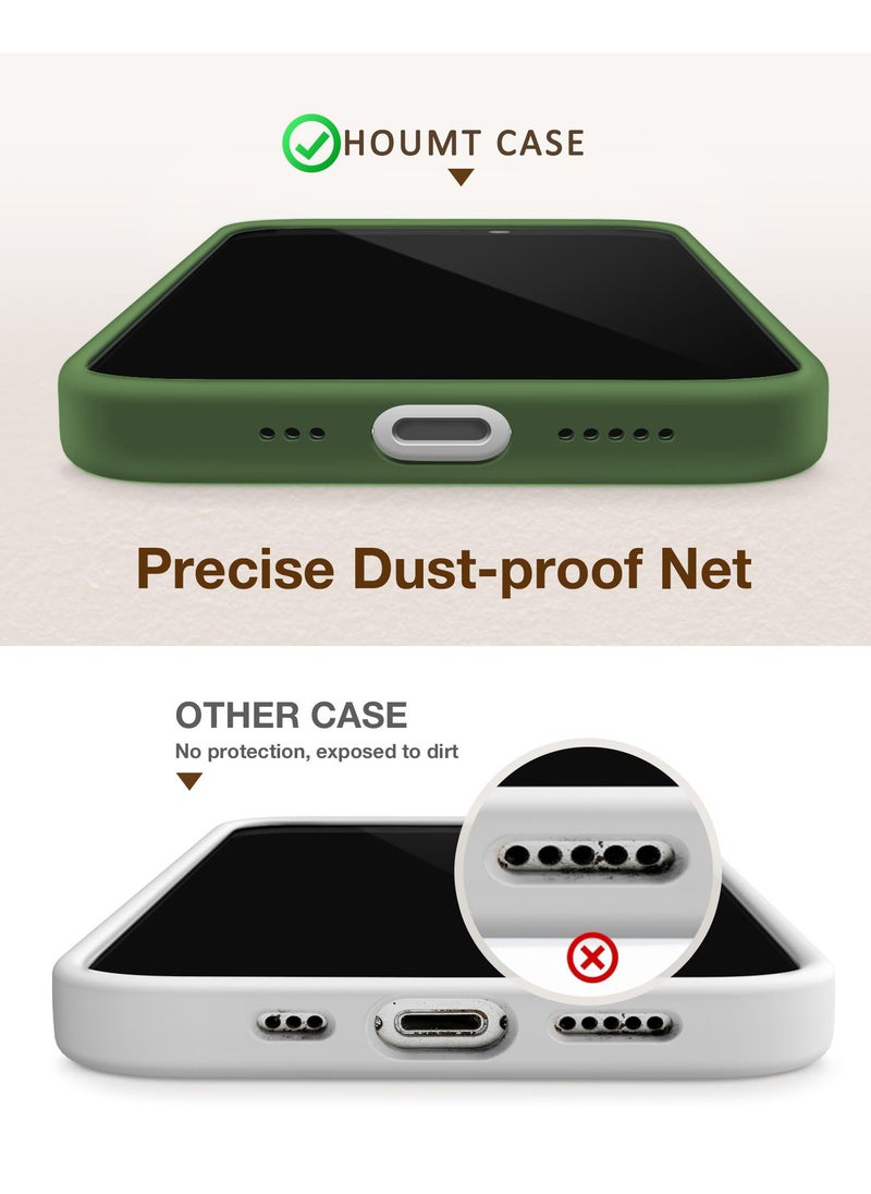 Houmt - iPhone 15 Pro Case Silicone with 1X Camera Protector+ 1X Screen Protector Compatible with iPhone 15 Pro Cover Liquid Soft Silicone Inside Microfiber Lining Slim Thin Protective Case Cover - Image 1