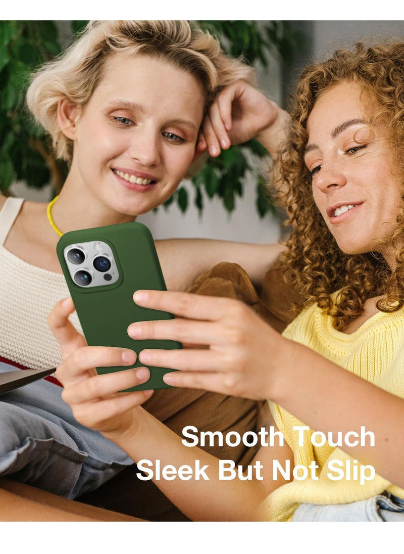 Houmt - iPhone 15 Pro Case Silicone with 1X Camera Protector+ 1X Screen Protector Compatible with iPhone 15 Pro Cover Liquid Soft Silicone Inside Microfiber Lining Slim Thin Protective Case Cover - Image 1