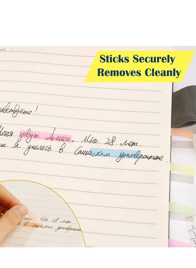 Loquat 10 Rolls Highlighter Tape Transparent Colored Tape Removable Marking Sticker for Reading Lessons，16 ft Per Roll - Image 4