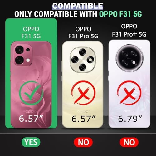 KC Back Cover for Oppo F31 5G - Electroplated Crome Metal Ring | Soft Silicone | Full Camera Protection | Shockproof Bumper Case (Pink) - Image 2