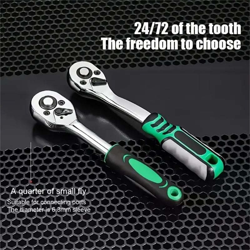 Radha Kishan 46 in 1 Pcs Tool Kit & Screwdriver set and Precision Socket Set Wrench Set Multi Purpose Combination Tool Case, Multicolour  - Image 3