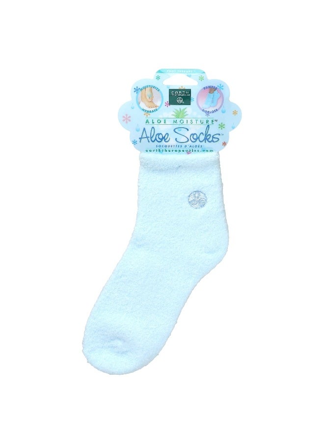 Earth Therapeutics - Earth Therapeutics, Aloe Moisture, Aloe Socks, Blue, 1 Pair - Image 1