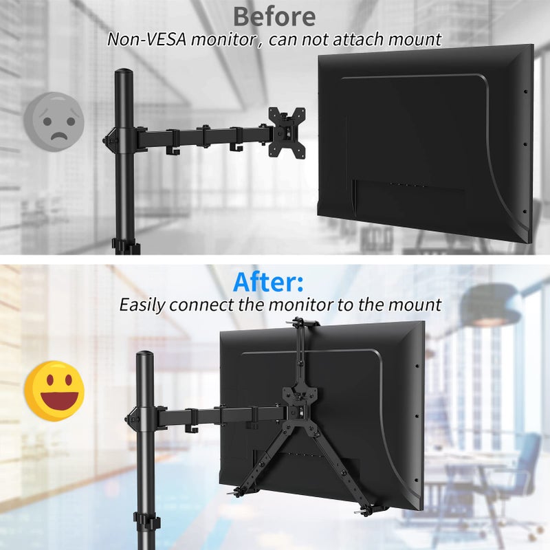 MOUNTUP Universal VESA Mount Adapter Kit, Non-VESA Monitor Mounting Adapter for 19 to 32 inch Computer Screens, Max Load 17.6lbs VESA Adapter, MU0045 - Image 2