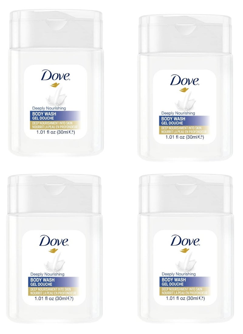 Dove Deeply Nourishing Mini Body Wash 30 ML 4Pcs  - Image 1