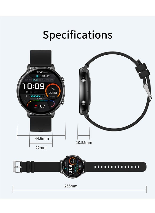 Arabest - Smart Watch,Waterproof Design,Bluetooth Call and Health Check,Compatible with iPhone and Android,Long Battery Life,English and Arabic Language Support(Black) - Image 1