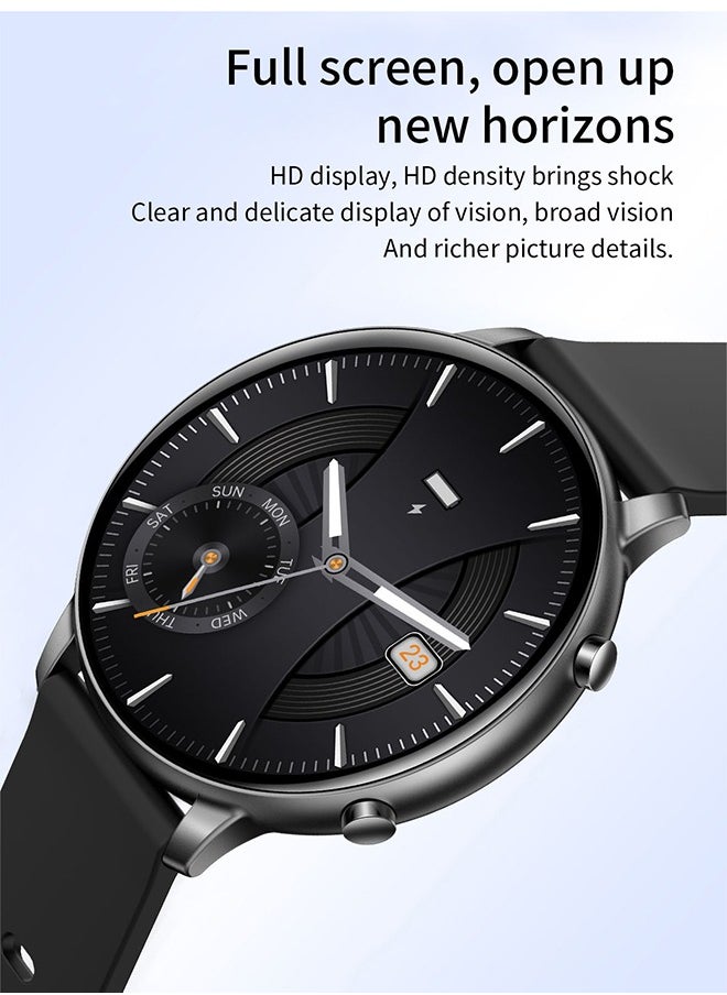 Arabest - Smart Watch,Waterproof Design,Bluetooth Call and Health Check,Compatible with iPhone and Android,Long Battery Life,English and Arabic Language Support(Black) - Image 1