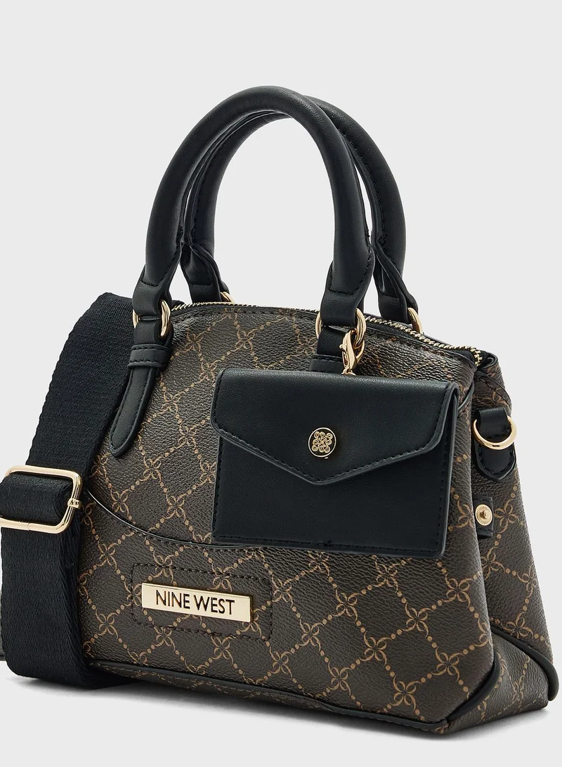 NINE WEST Top Handle Zip Over Satchel
