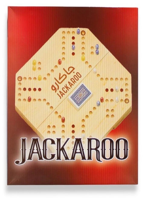 Jackaroo Tablet Game - Wooden Board - Uplifting, Competitive and Fun Game for 2-4 Players Plugger Playing Cards for All Games