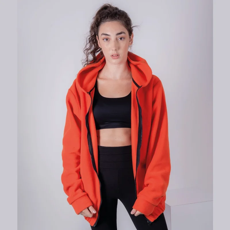Vatkalimon Women's Men's Zippered Hooded Fleece Sweatshirt