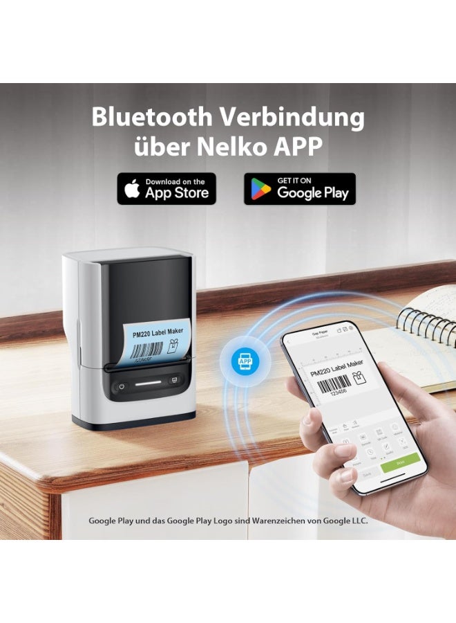 Nelko Portable Bluetooth Label Printer Thermal Labeling Device for Retail Office & Organization  Wireless App Control with 90+ Fonts & 1000+ Icons Supports 23-54mm Wide Waterproof Labels - Image 2