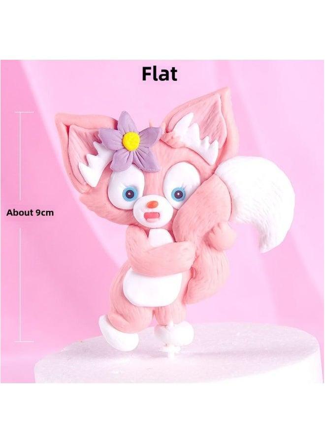 2022 Baking Cake Decorating Cartoon Series Cute Fox Doll Ornaments Plug In Brand Internet Celebrity Dress Up-Color:Cute 03  - Image 1