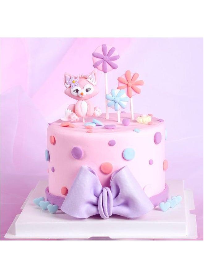 2022 Baking Cake Decorating Cartoon Series Cute Fox Doll Ornaments Plug In Brand Internet Celebrity Dress Up-Color:Cute 03  - Image 2