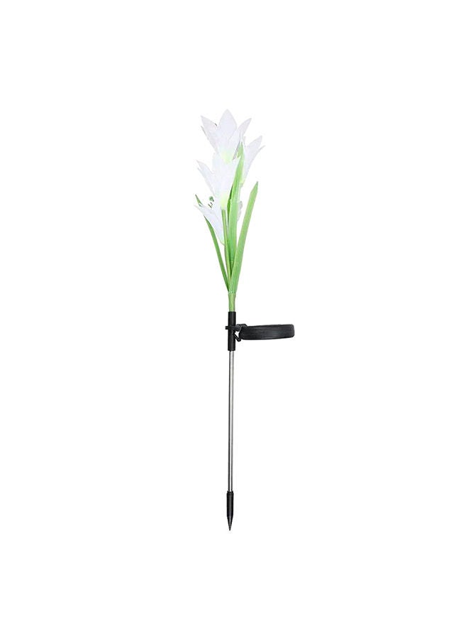 NIBEMINENT Solar Power Simulation Lily Flower Garden LED Light Green/Silver/Black  - Image 1
