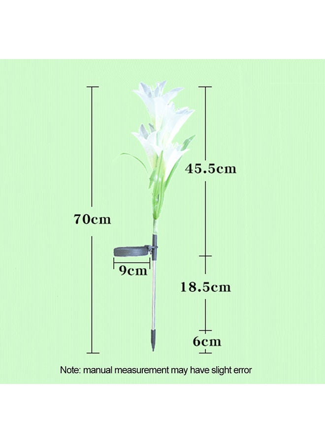 NIBEMINENT Solar Power Simulation Lily Flower Garden LED Light Green/Silver/Black  - Image 2