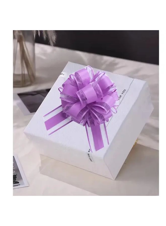 5 Pcs Large 6 Inch Gray Organza Pull Bows for Wedding Christmas Halloween Valentine Birthday Party Decorations Gift Wrapping Floral Arrangements Bouquets Boxes Crafts - Image 5