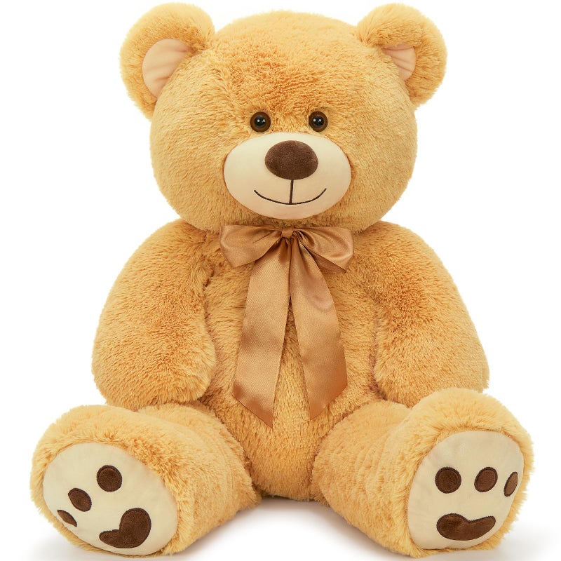 MorisMos 36 inch Big Teddy Bear Stuffed Animal 3ft Large Bear Plush Big Stuffed Bear with Footprints Gifts for Kids Girls Girlfriends Women Easter Birthday Baby Shower Christmas Valentines - Image 3
