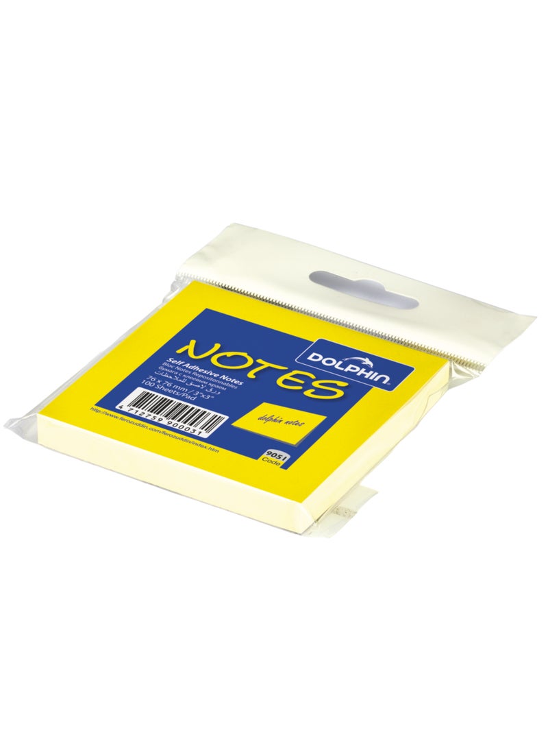 Dolphin Self-Adhesive Sticky Notes 3 × 3 Inch (76 × 76 mm) 100 Sheets per Pad
