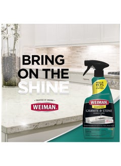 Weiman Disinfectant Granite Daily Clean & Shine - 12 fl oz (2 Pack) Safely Clean Disinfect and Shine Granite Marble Soapstone Quartz Quartzite Slate Limestone Corian Laminate Tile Countertop  - Image 5