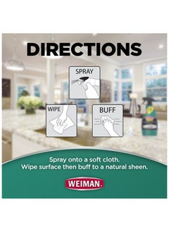 Weiman Disinfectant Granite Daily Clean & Shine - 12 fl oz (2 Pack) Safely Clean Disinfect and Shine Granite Marble Soapstone Quartz Quartzite Slate Limestone Corian Laminate Tile Countertop  - Image 3