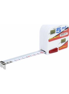 BTS 12355 Tape Measure White With Stop 5 M x 19 mm  - Image 1