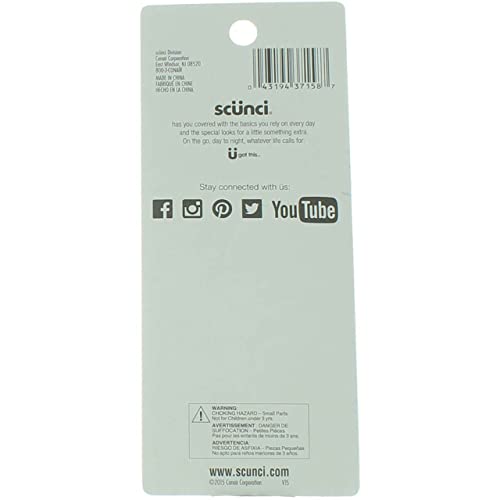 Scunci No-slip Grip Mini Oval Top Jaw Clips, 8 Count - Image 3