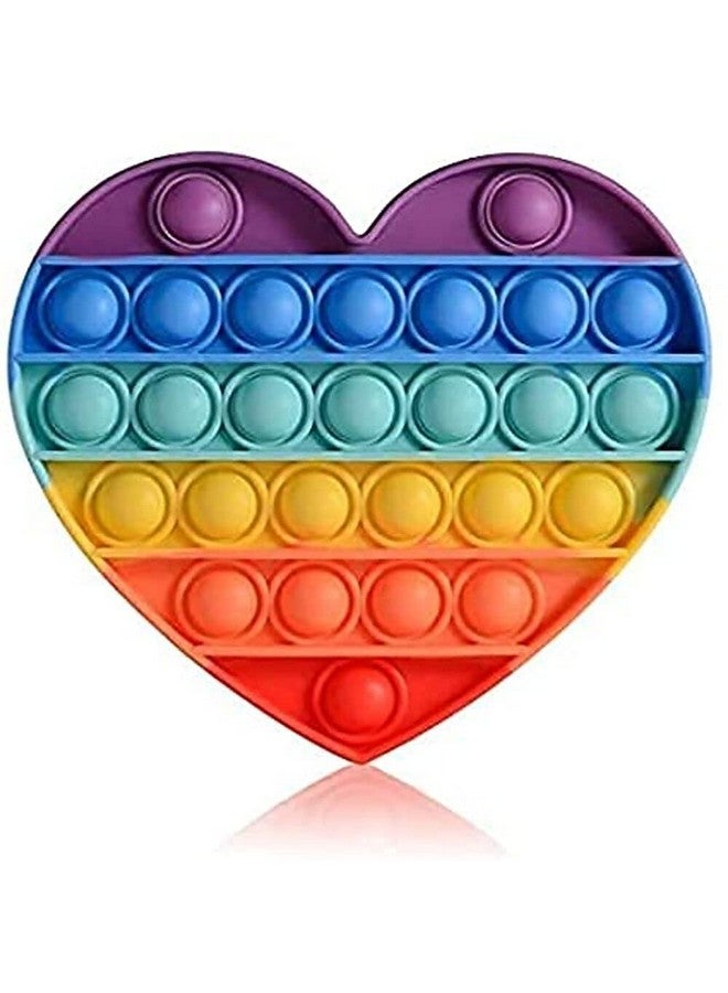 SEAHELTON SEAHELTON Pop It Fidget Toys, Big Push Pop Its Bubble Fidget Sensory Toy, Autism Special Needs Silicone Stress Relief Toys for Girls, Boys, Kids, Adults (Heart)  - Image 1
