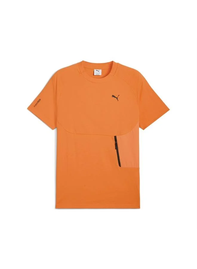 Puma Orange Glo PUMATECH Pocket Tee Men for Men | Best Price UAE