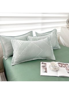 INFOSUN Duvet Cover Set King Size 4 Pcs, Include 1 Quilt Cover 220 x 240cm & 2 Pillow Cases 45 x 74cm & 1 Bedsheet 230 x 250cm, Super Soft Quality Cotton Bedding Set, NO Comforter  - Image 5
