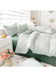 INFOSUN Duvet Cover Set King Size 4 Pcs, Include 1 Quilt Cover 220 x 240cm & 2 Pillow Cases 45 x 74cm & 1 Bedsheet 230 x 250cm, Super Soft Quality Cotton Bedding Set, NO Comforter  - Image 4
