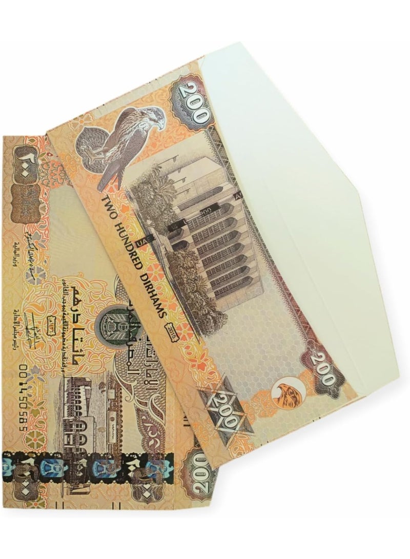 Harbour Delights - 6 Pcs EID Money Envelopes (200) Dirham Design EIDI Envelope - Eid Gift Money Envelopes For Ramadan and Eid Party Event - Image 1