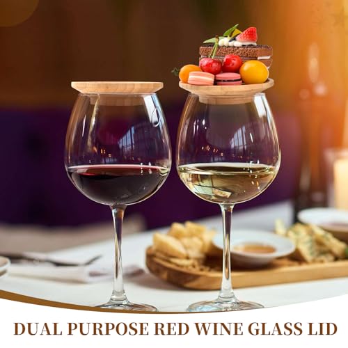FZMEHL 10 Pcs Wine Glass Charcuterie Topper, 4" Mini Charcuterie Boards, Wine Appetizer Plates for Family Gatherings, Restaurants, Bars - Image 5