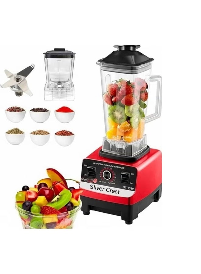 سيلفر كريست خلاط سلفر كريست عالي القوة مع شفرات ستانلس ستيل للمطاعم والمنزل - Image 2