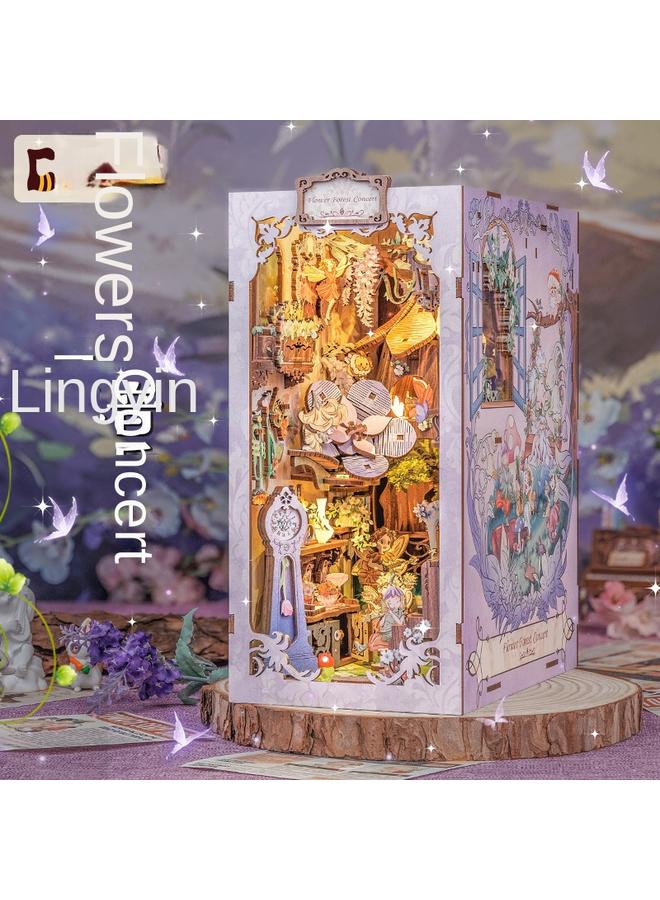 Bluejw Mulan Said Diy Wooden 3d Hand-assembled Book Stand Model Building Toys For Birthday Girls - Image 1